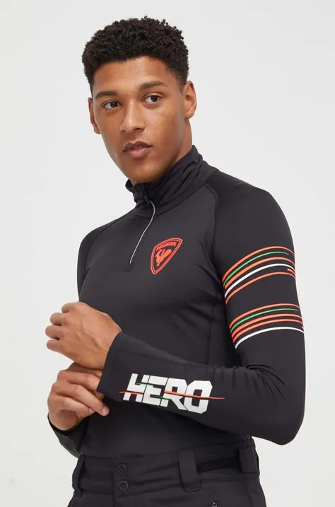 Funkcionalna majica z dolgimi rokavi Rossignol Classique Hero črna barva