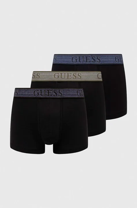 Bokserice Guess 3-pack za muškarce, boja: crna