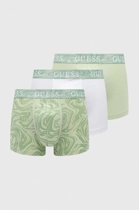 Bokserice Guess 3-pack za muškarce, boja: zelena