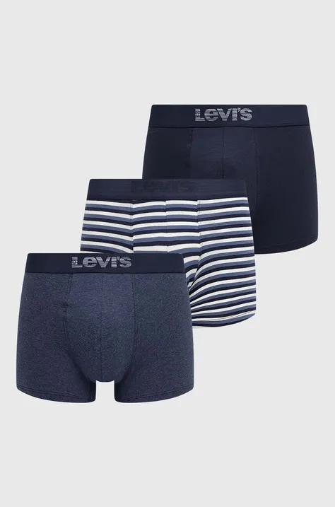 Levi's bokserki 3-pack męskie kolor niebieski