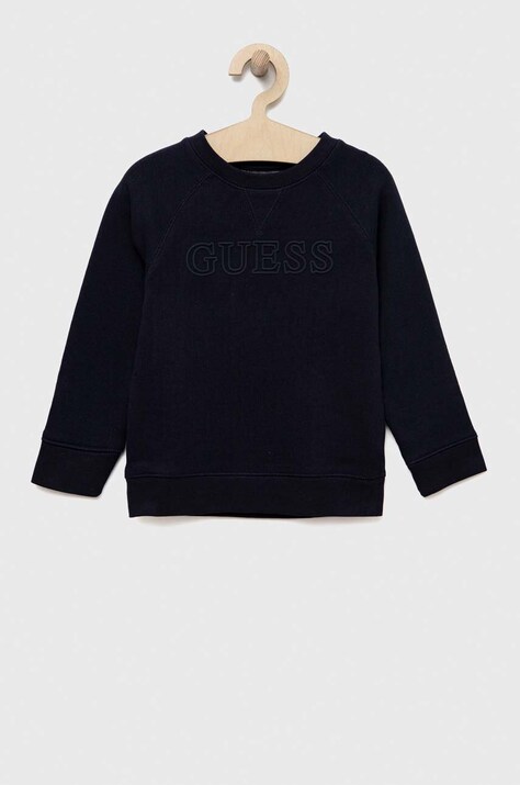 Дитяча кофта Guess колір синій однотонна