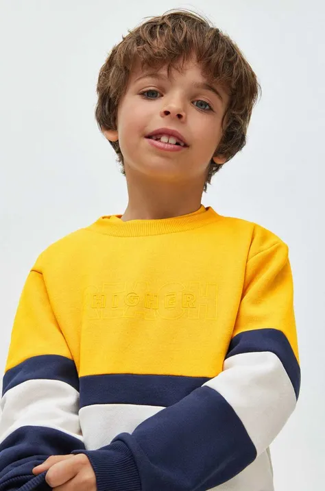 Mayoral bluza dziecięca kolor żółty wzorzysta
