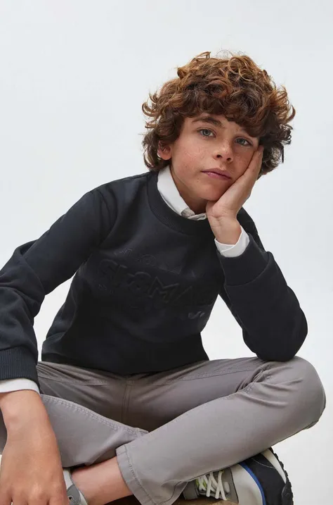 Otroški pulover Mayoral siva barva