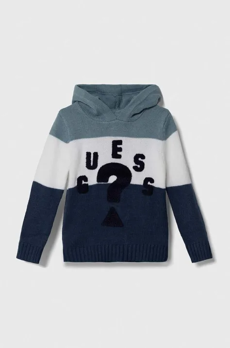 Παιδικό πουλόβερ Guess χρώμα: ναυτικό μπλε
