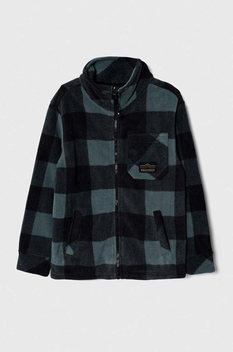 Дитяча кофта Protest PRTGREBE JR колір бірюзовий візерунок