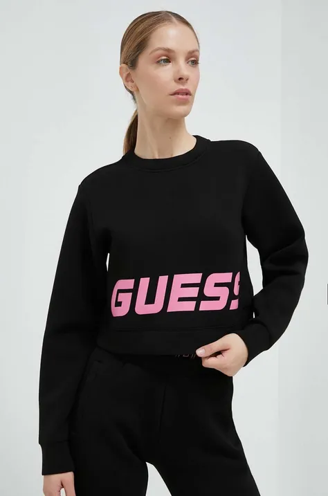 Кофта Guess жіноча колір чорний з принтом