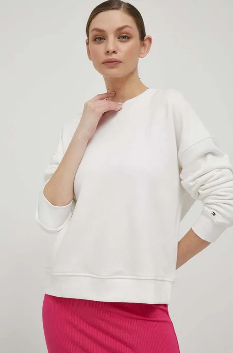 Tommy Hilfiger bluza femei, culoarea alb, neted