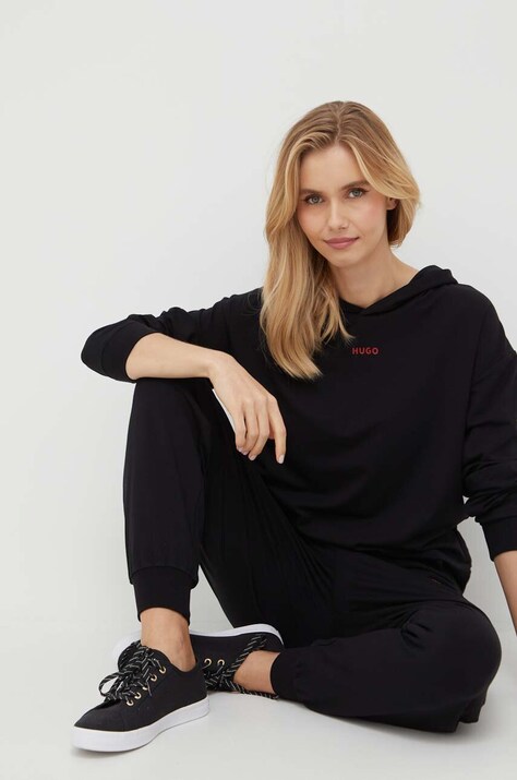 Кофта лаунж HUGO SHUFFLE_HOODIE — AW23-BLD02I, чорний — фото 3