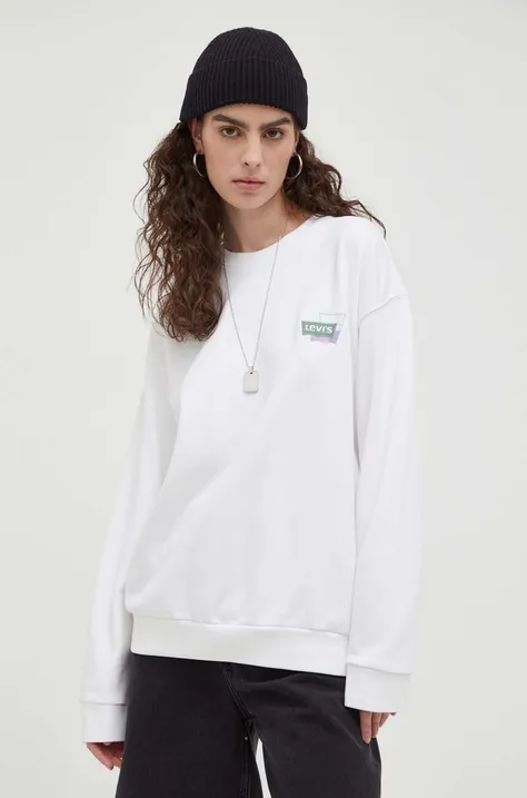 Βαμβακερή μπλούζα Levi's γυναικεία, χρώμα: άσπρο
