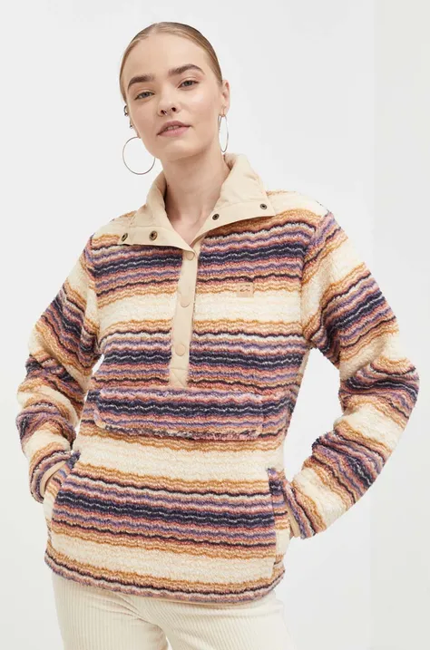 Billabong bluza damska kolor beżowy wzorzysta