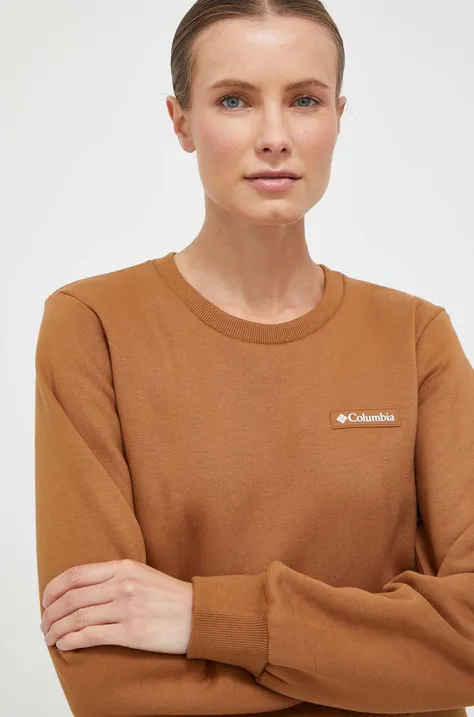 Кофта Columbia женская цвет коричневый с аппликацией