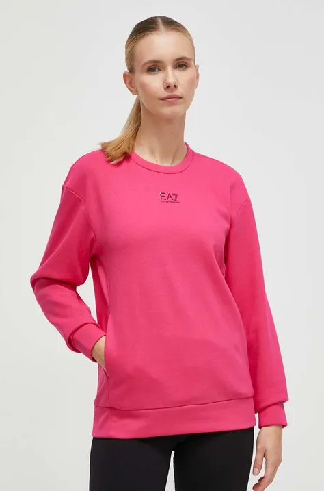 Μπλούζα EA7 Emporio Armani χρώμα: ροζ