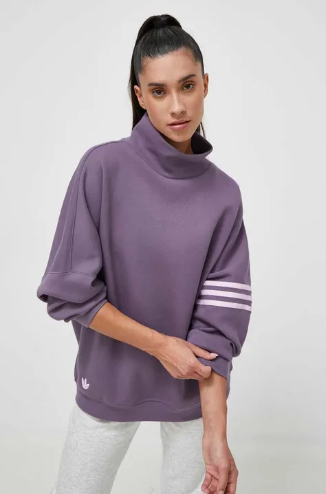 adidas Originals bluza damska kolor fioletowy z aplikacją