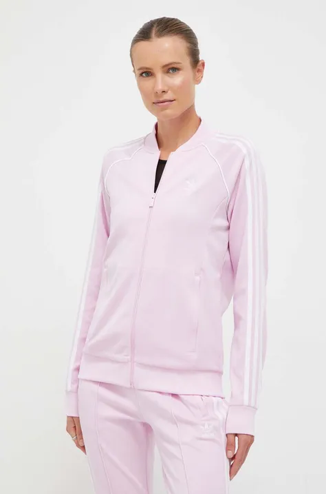 Кофта adidas Originals женская цвет розовый с аппликацией