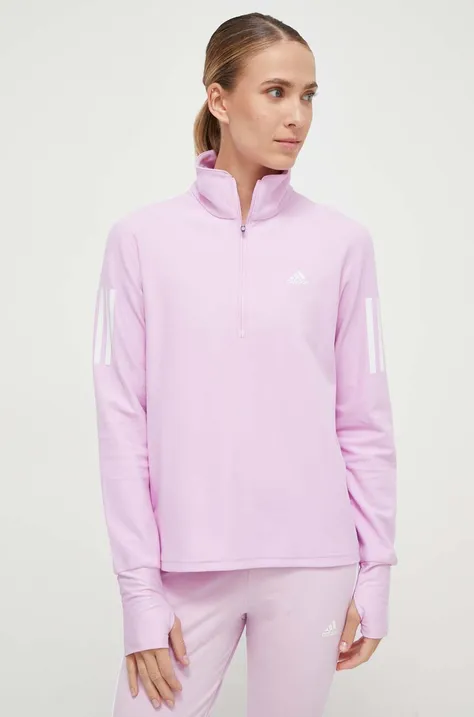 Толстовка для бега adidas Performance Own the Run цвет розовый с принтом