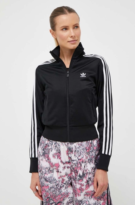 Кофта adidas Originals женская цвет чёрный с аппликацией