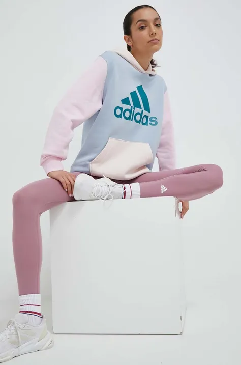 Mikina adidas dámska, s kapucňou, vzorovaná
