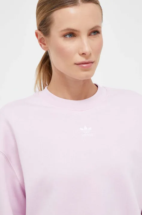 Кофта adidas Originals жіноча колір рожевий однотонна