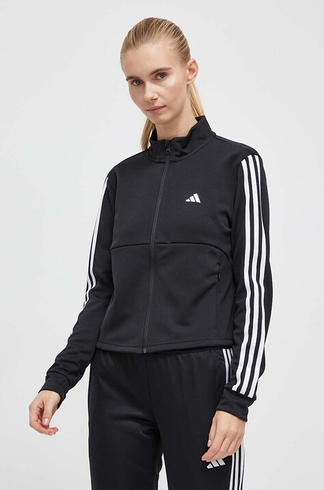 adidas Performance hanorac de antrenament Training Essentials culoarea negru, cu imprimeu  HZ5615