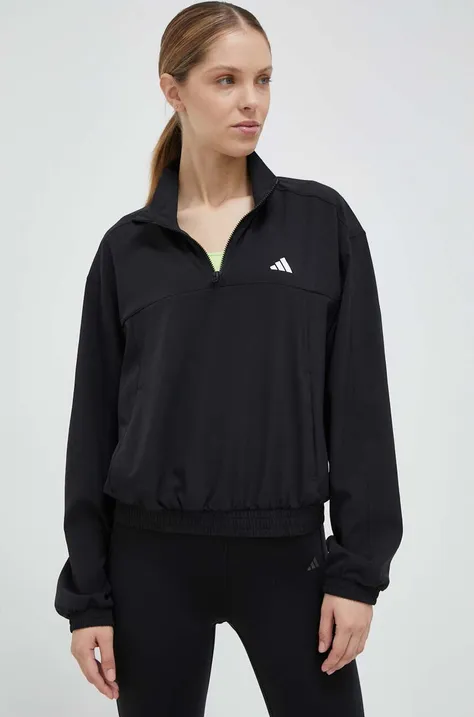 adidas Performance edzős pulóver Training Essentials fekete, sima, HZ5636