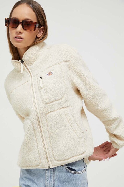 Dickies bluza femei, culoarea bej, neted