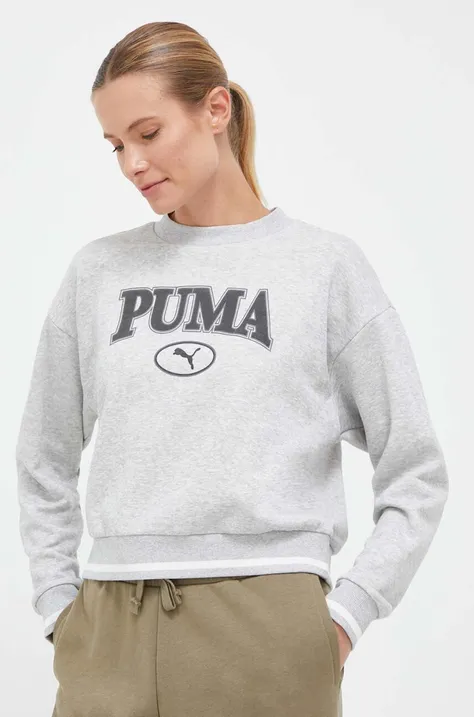 Кофта Puma жіноча колір сірий з принтом