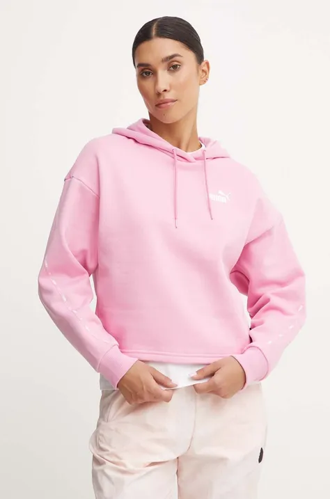 Puma felpa donna colore rosa con cappuccio