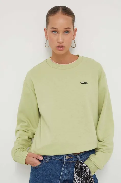 Vans bluza damska kolor zielony z aplikacją