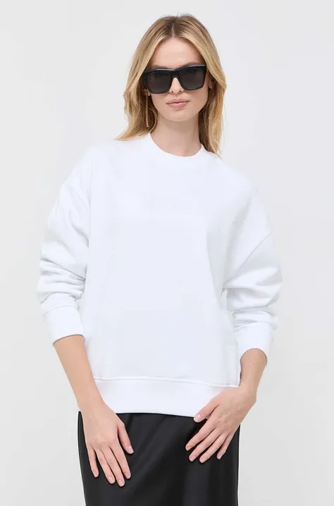 BOSS bluza damska kolor biały z aplikacją