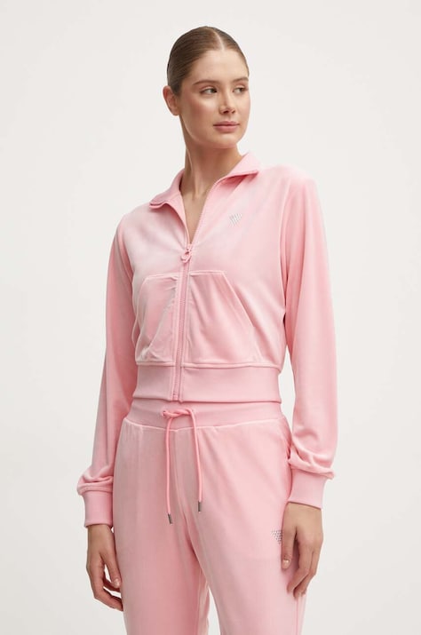 Суичър Guess в розово с апликация