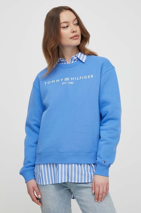 Mikina Tommy Hilfiger dámska, s potlačou, WW0WW39791