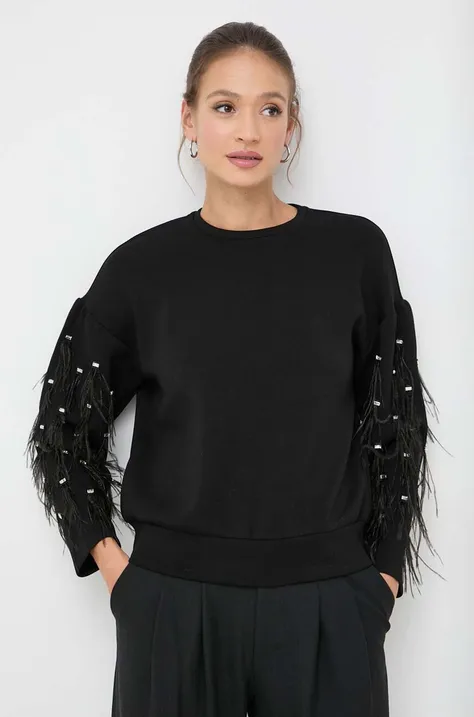 Twinset bluza damska kolor czarny z aplikacją