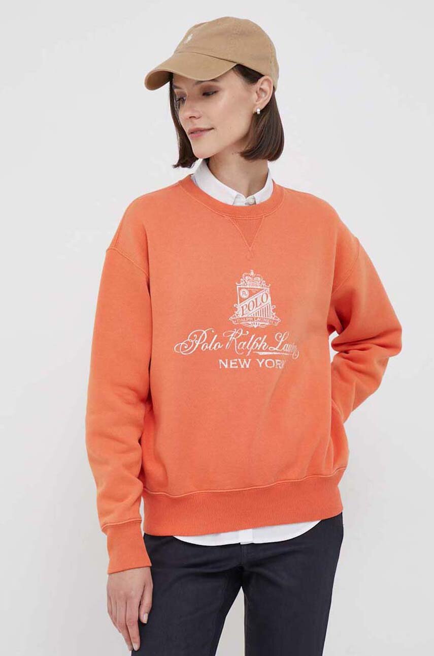 Μπλούζα Polo Ralph Lauren χρώμα: πορτοκαλί
