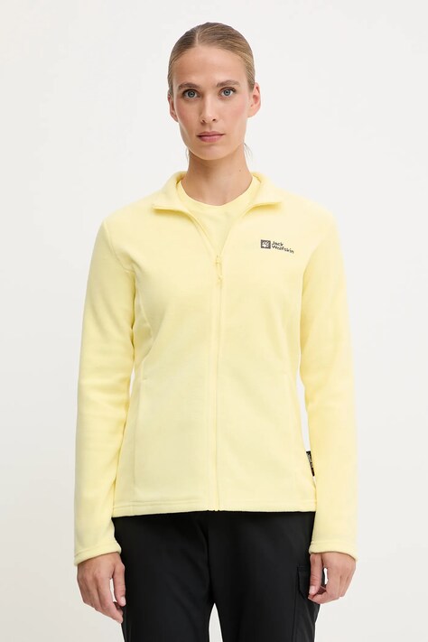 Jack Wolfskin bluza sportowa Taunus kolor żółty gładka 1711391