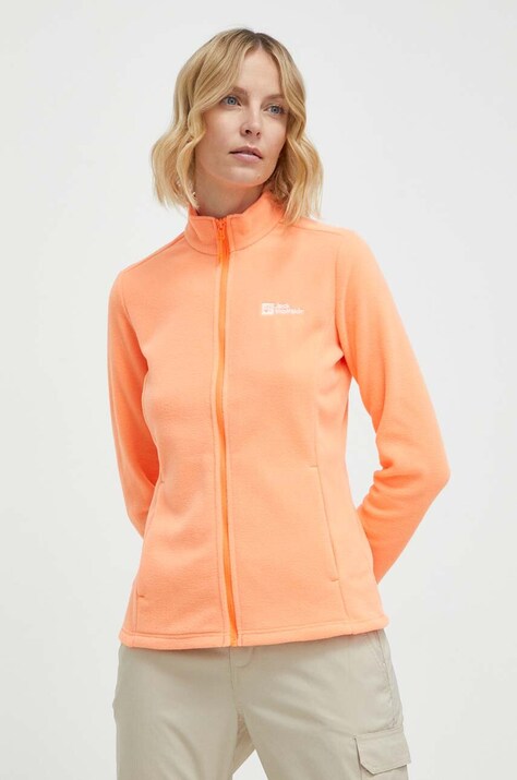 Jack Wolfskin hanorac Taunus culoarea portocaliu, uni 1711391