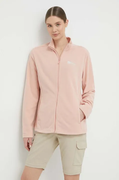 Jack Wolfskin bluza sportowa Taunus kolor różowy gładka