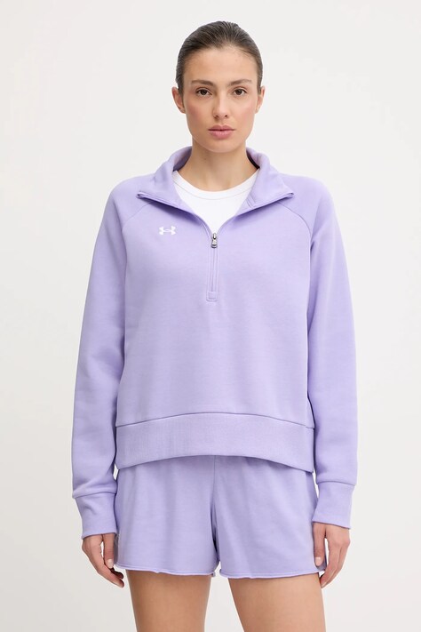 Under Armour bluza damska kolor fioletowy gładka