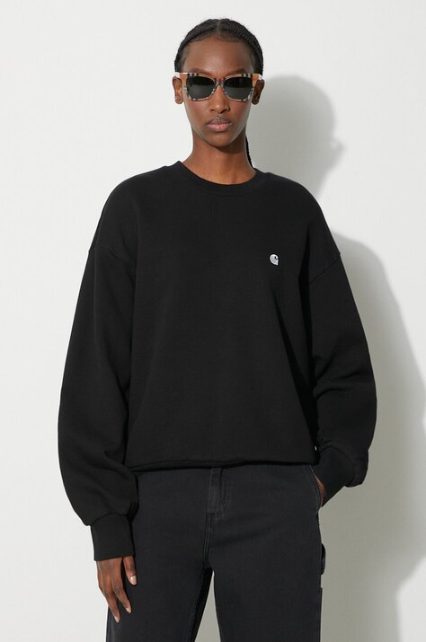 Carhartt WIP cotton sweatshirt women's black color