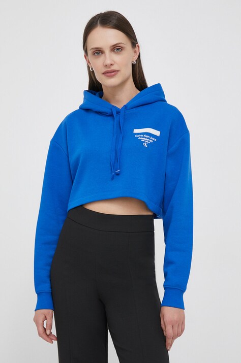 Μπλούζα Calvin Klein Jeans με κουκούλα