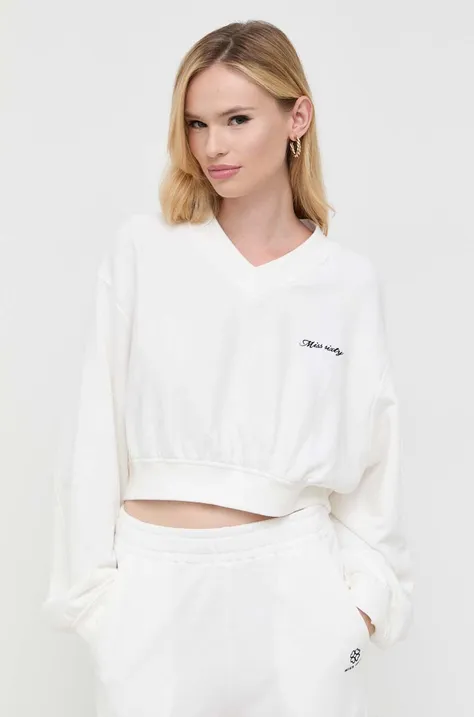 Βαμβακερή μπλούζα Miss Sixty γυναικεία, χρώμα: άσπρο