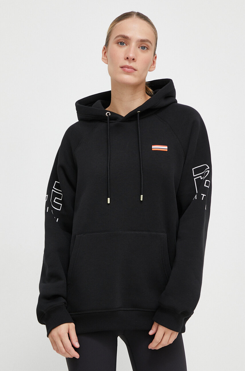 P.E Nation bluza damska kolor czarny z kapturem z nadrukiem