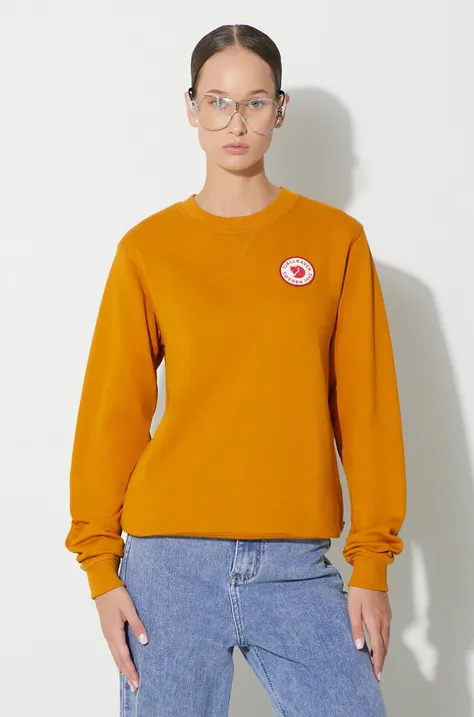 Fjallraven cotton sweatshirt 1960 Logo women's yellow color