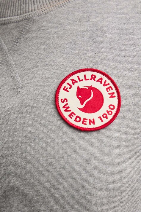 Бавовняна кофта Fjallraven 1960 Logo — AW23-BLD12C, сірий — фото 5