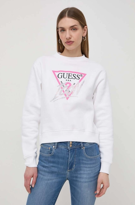 Μπλούζα Guess χρώμα: άσπρο