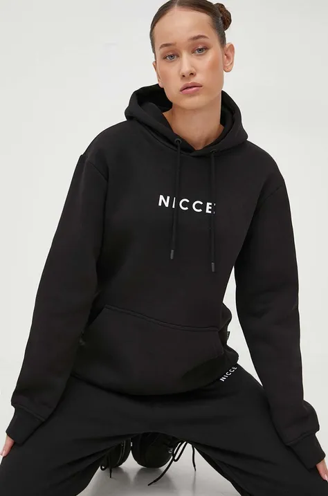 Кофта Nicce женская цвет чёрный с капюшоном с принтом