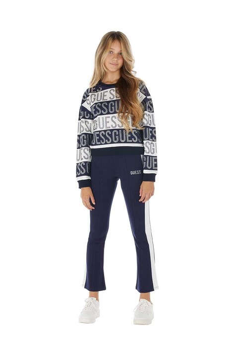 Дитяча кофта Guess колір синій візерунок