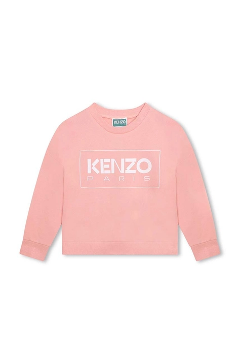 Kenzo Kids bluza dziecięca kolor różowy z nadrukiem