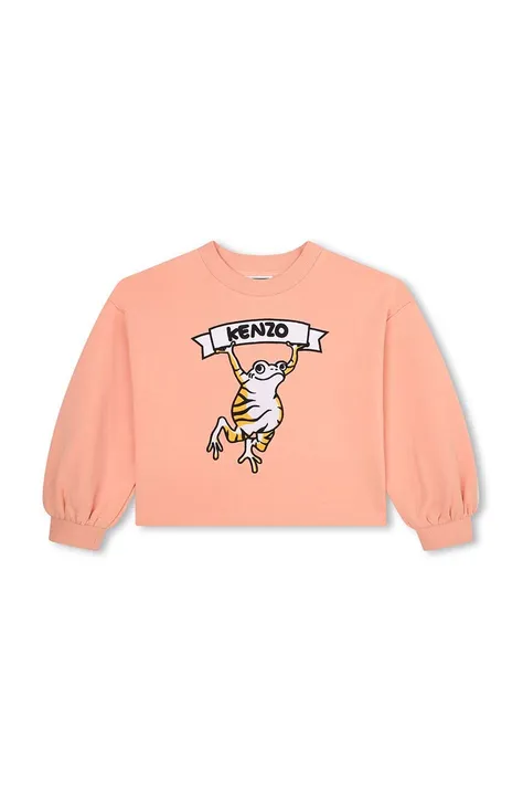 Kenzo Kids bluza dziecięca kolor różowy z nadrukiem