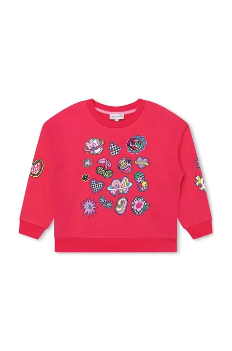 Otroški bombažen pulover Marc Jacobs rdeča barva