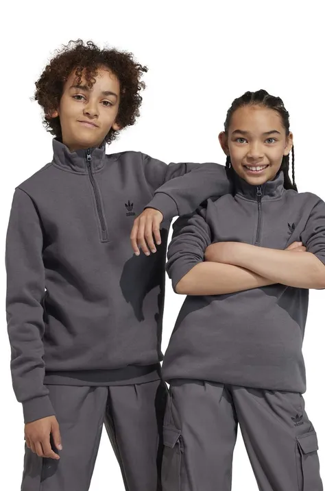 adidas Originals bluza dziecięca kolor szary z nadrukiem